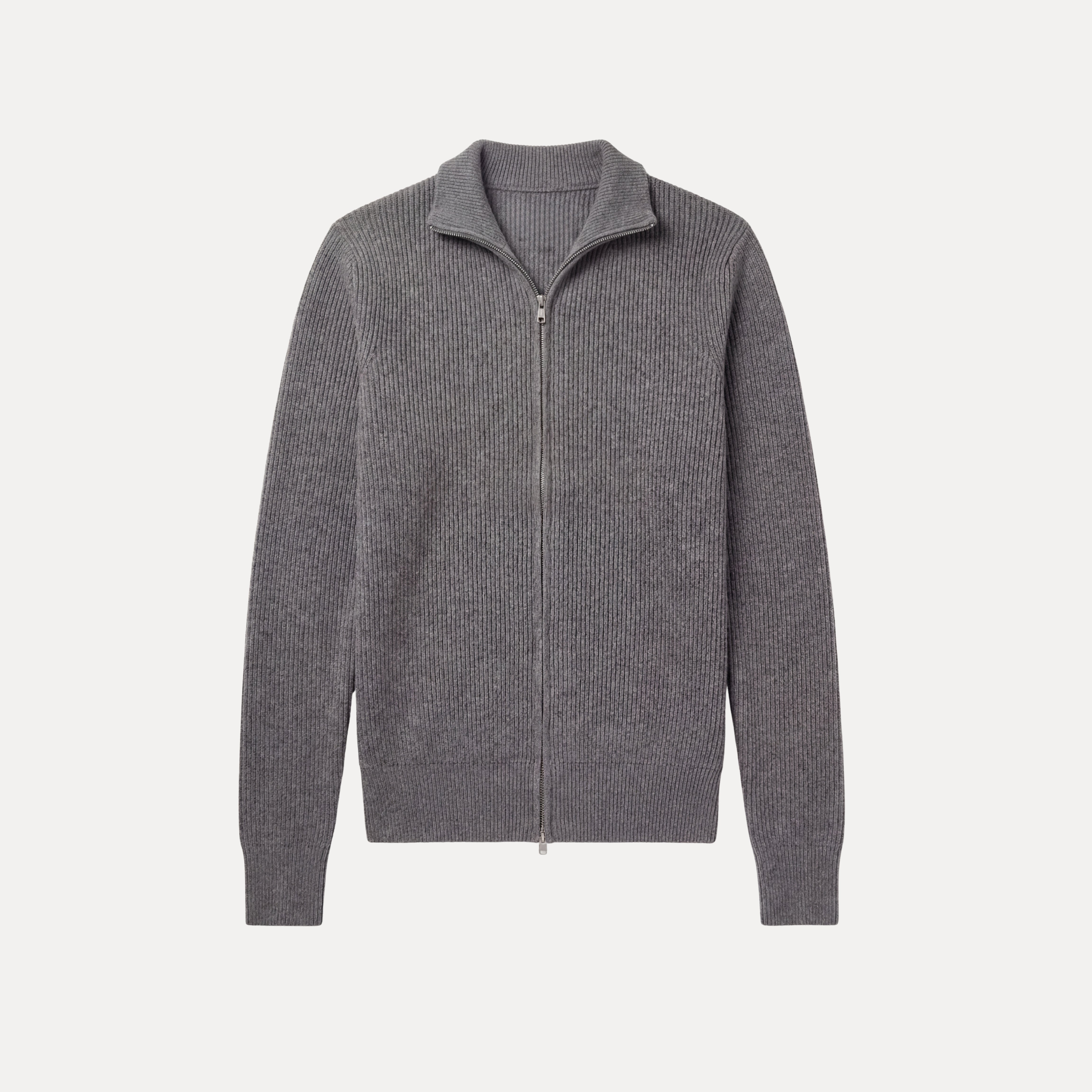 Ribbed Zip Sweater